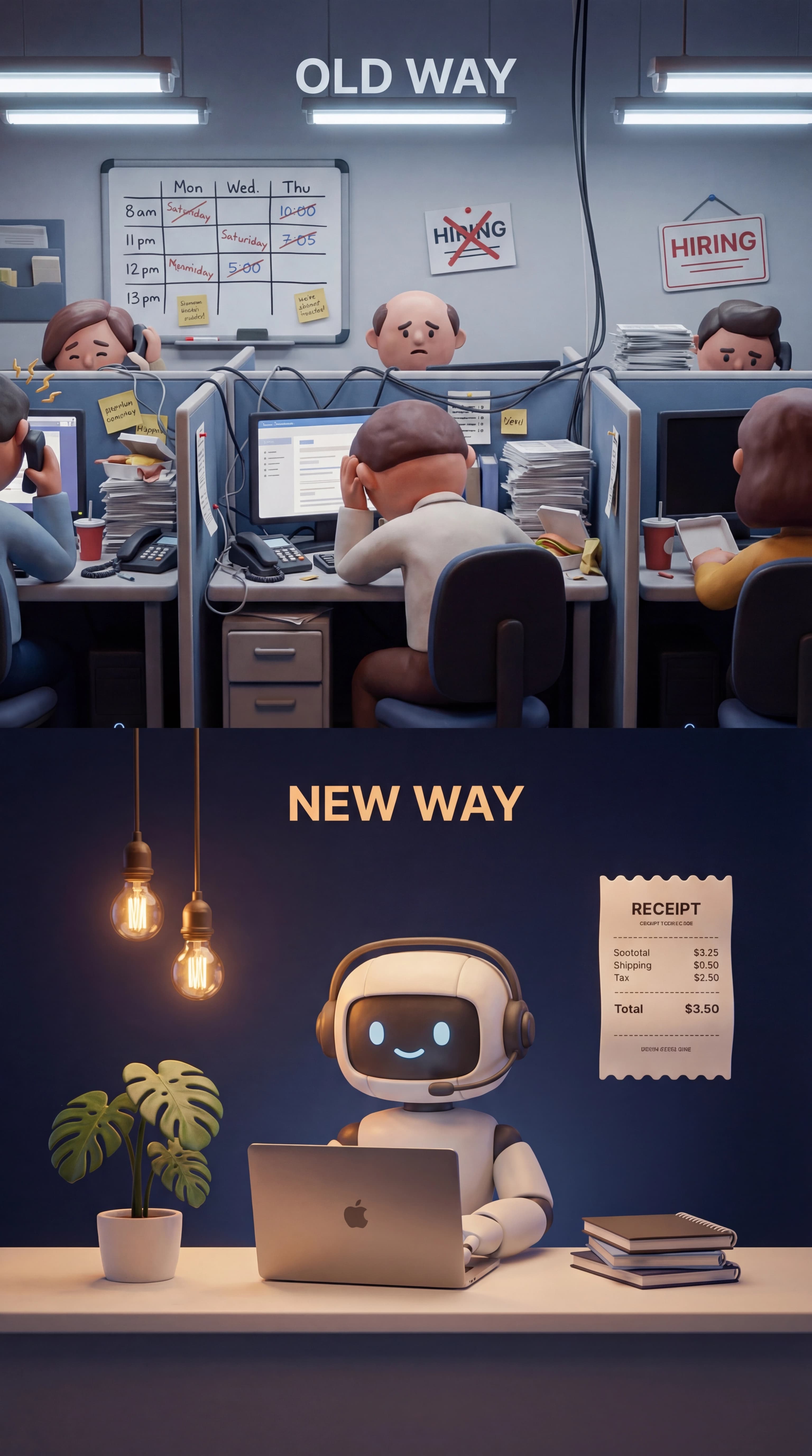 Old way vs new way of managing guest services